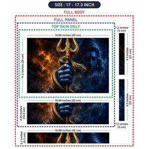 Trident Cobra Shiva Blue Fire Laptop Skin - View 9