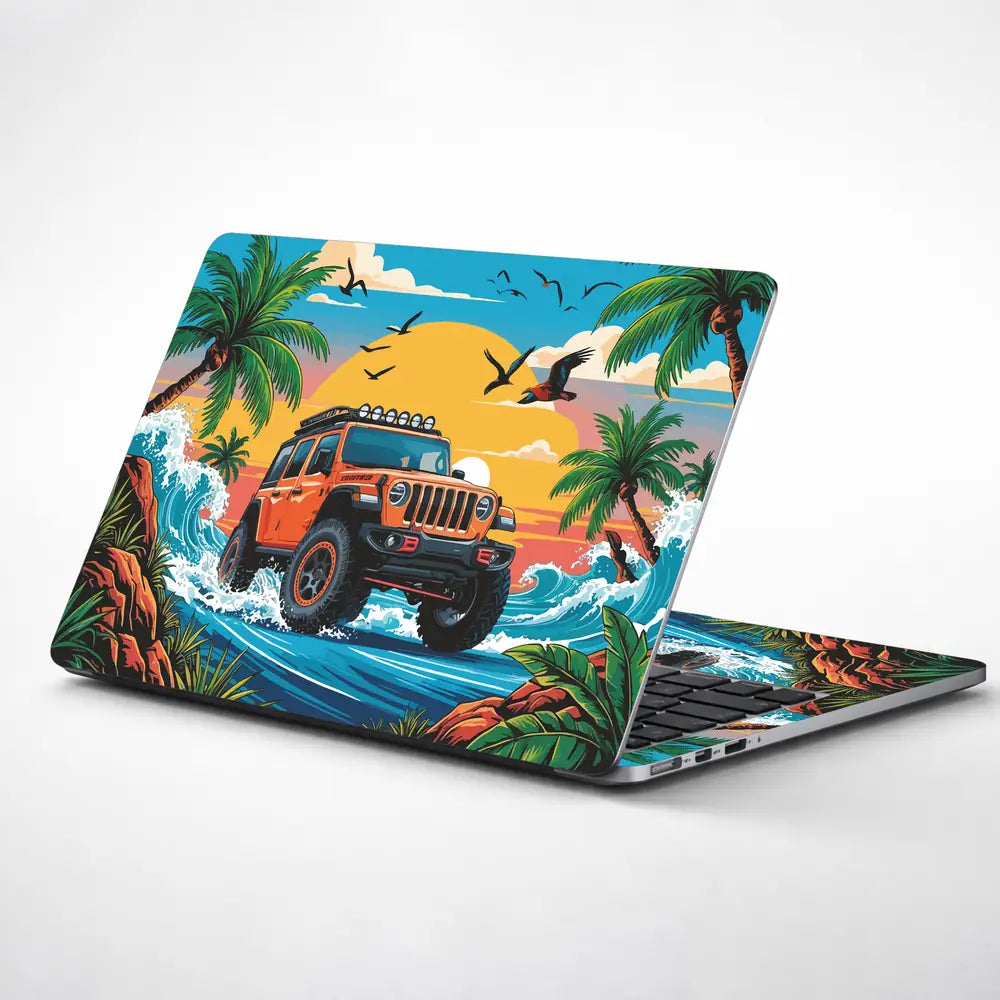Tropical Jeep Safari Laptop Skin - View 1