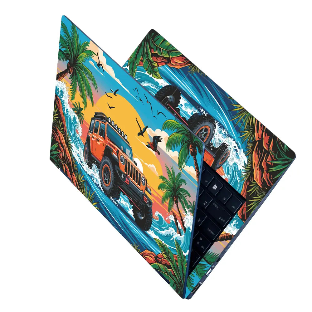 Tropical Jeep Safari Laptop Skin - View 2