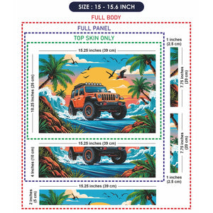Tropical Jeep Safari Laptop Skin - View 8