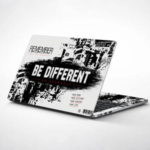 Typography Be Different Be Yourself Laptop Skin - View 1