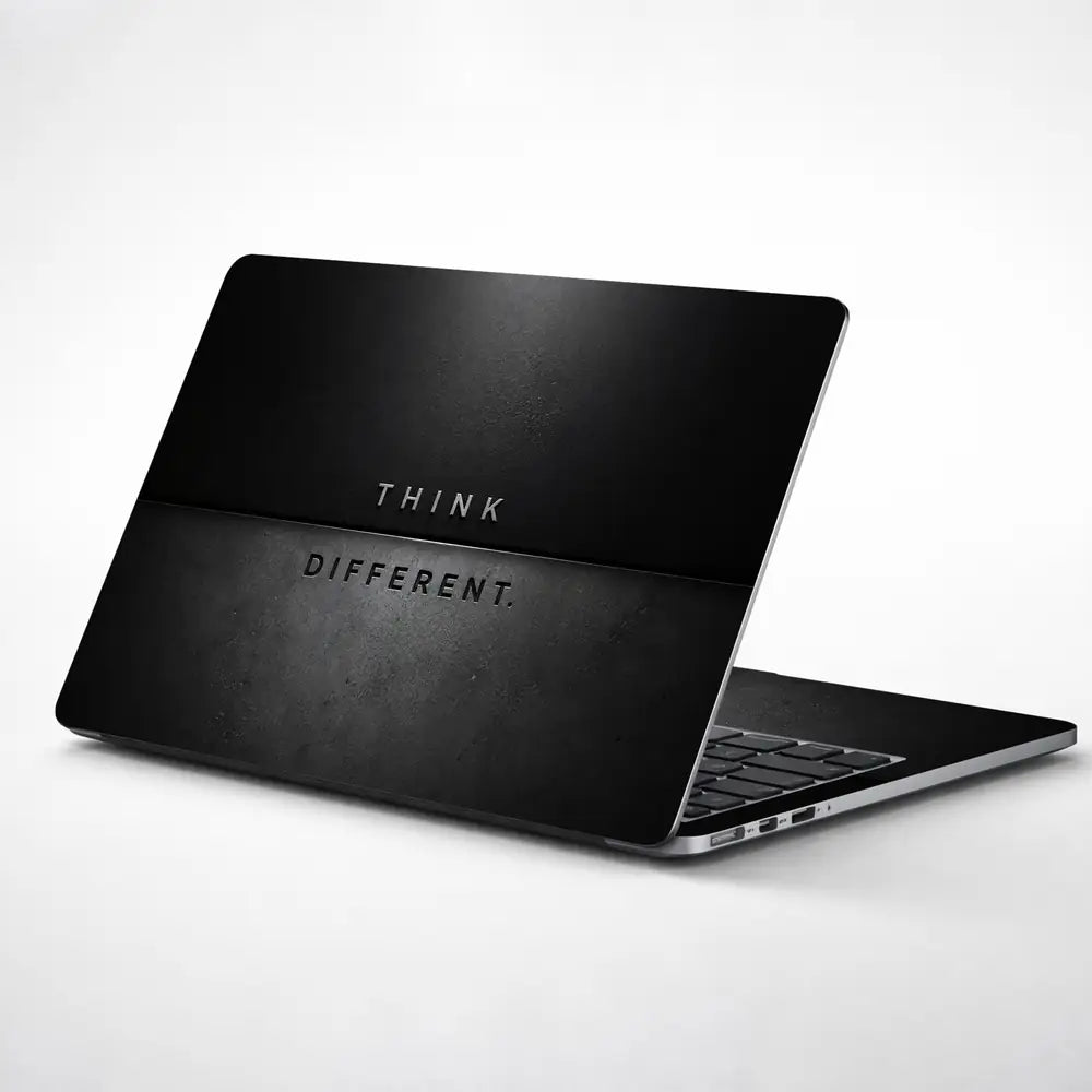 Typography Think Different Dark Minimal Laptop Skin - View 1