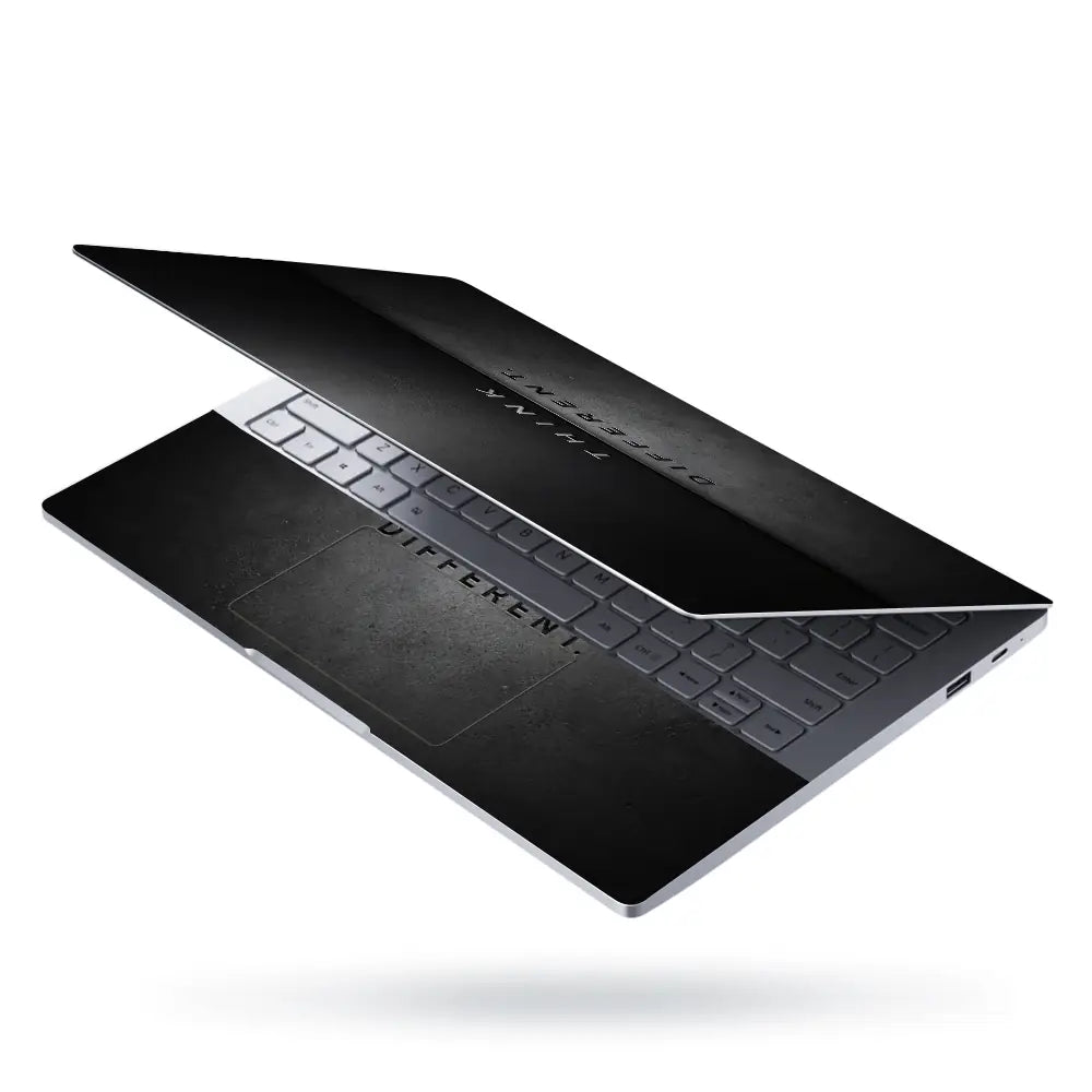 Typography Think Different Dark Minimal Laptop Skin - View 3