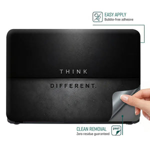 Typography Think Different Dark Minimal Laptop Skin - View 4