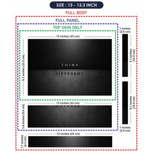 Typography Think Different Dark Minimal Laptop Skin - View 6