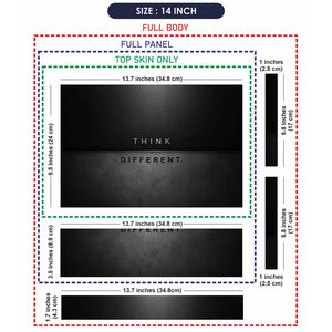 Typography Think Different Dark Minimal Laptop Skin - View 7