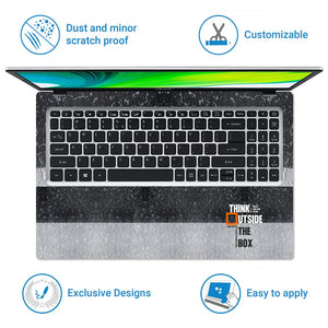 Typography Think Outside Box Full Laptop Skin - View 5