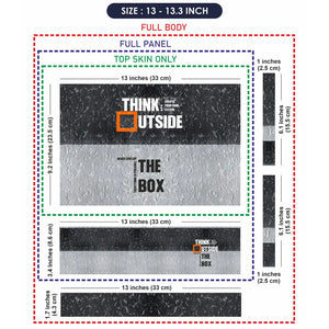 Typography Think Outside Box Full Laptop Skin - View 6
