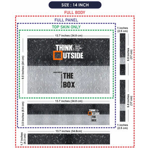 Typography Think Outside Box Full Laptop Skin - View 7