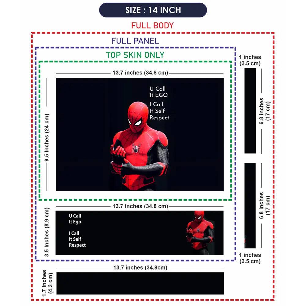 U Call it Ego Spiderman Laptop Skin - View 7