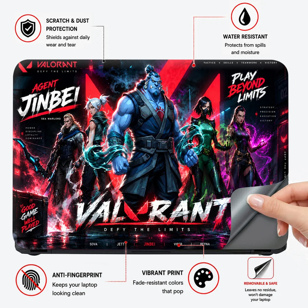 Valorant Agent Jinbei Lineup Laptop Skin - View 4