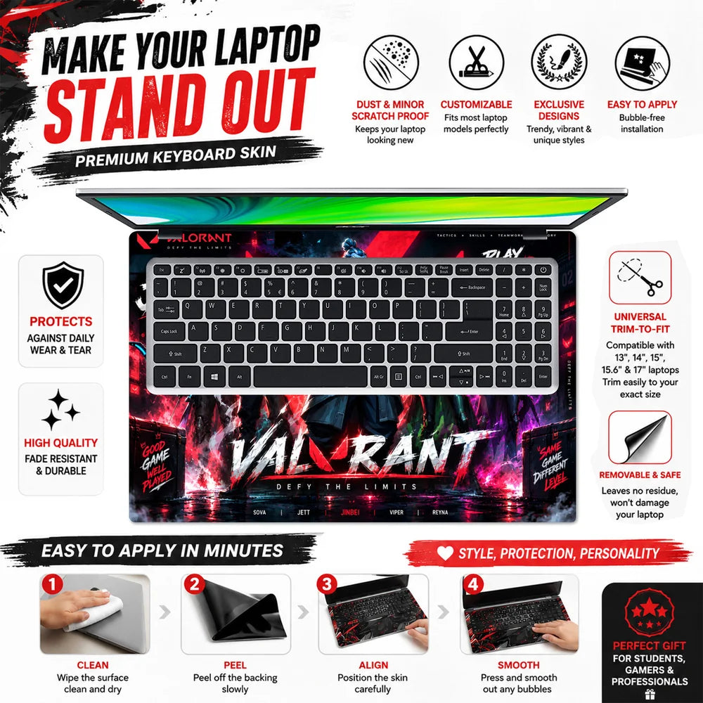 Valorant Agent Jinbei Lineup Laptop Skin - View 5