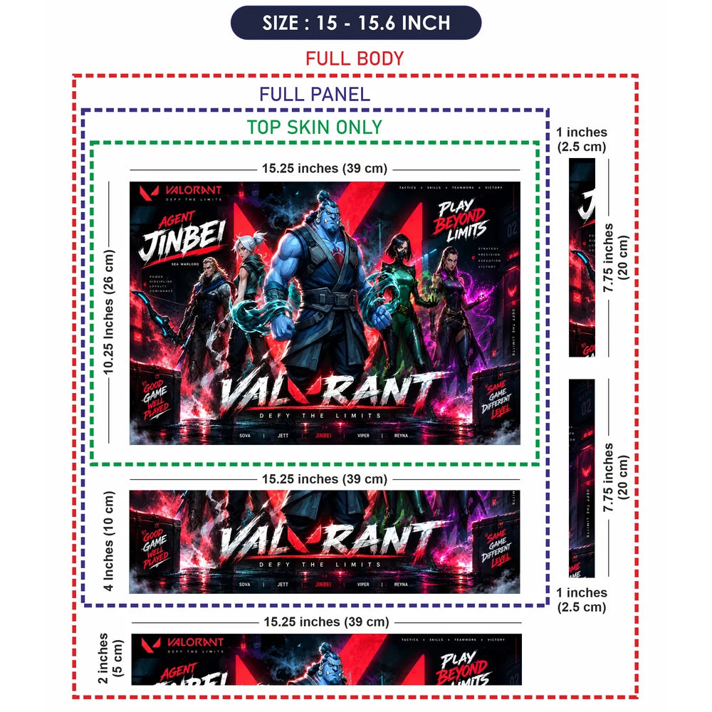 Valorant Agent Jinbei Lineup Laptop Skin - View 8