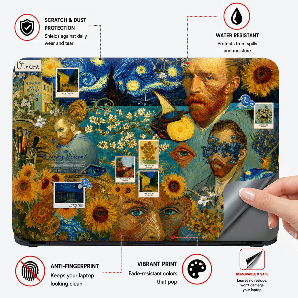 Van Gogh Loving Vincent Art Laptop Skin - View 4
