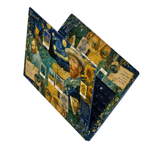 Van Gogh Starry Night Collage Laptop Skin - View 2