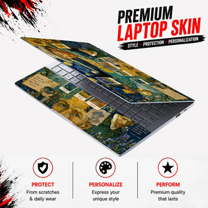 Van Gogh Starry Night Collage Laptop Skin - View 3