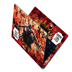 Vibrant Anime Action Scene With Swords Laptop Skin - View 2