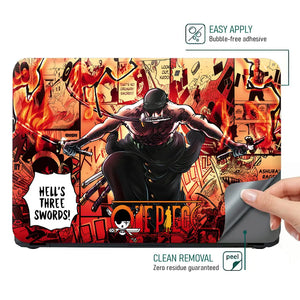 Vibrant Anime Action Scene With Swords Laptop Skin - View 4