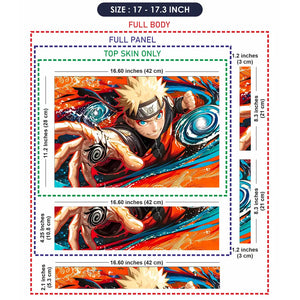 Vibrant Anime Ninja Action Scene Laptop Skin - View 9