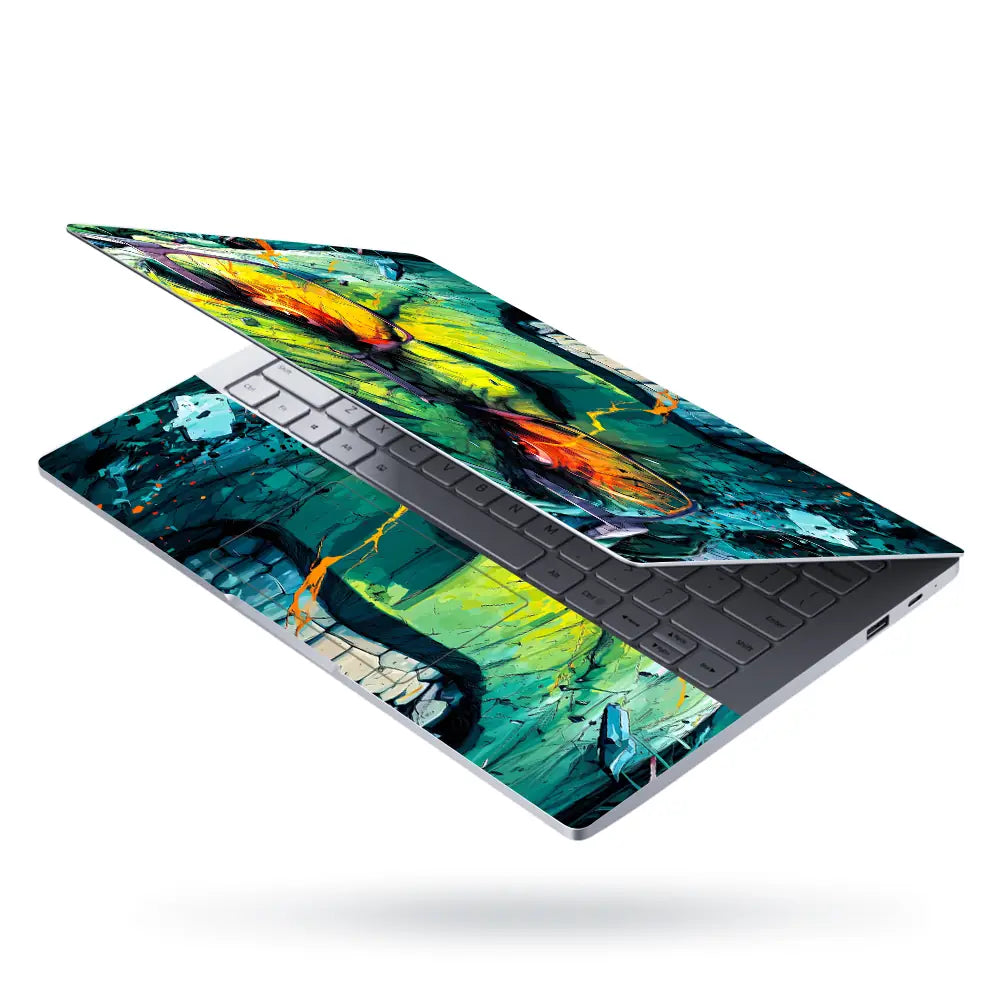 Vibrant Comic Style Hulk Portrait Laptop Skin - View 3