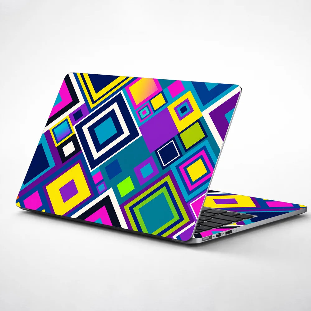 Vibrant Geometric Diamond Mosaic Laptop Skin - View 1
