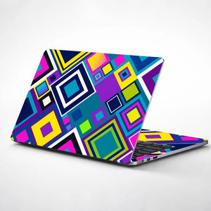 Vibrant Geometric Diamond Mosaic Laptop Skin - View 1