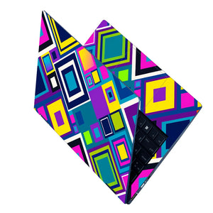 Vibrant Geometric Diamond Mosaic Laptop Skin - View 2