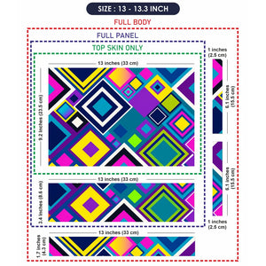 Vibrant Geometric Diamond Mosaic Laptop Skin - View 6