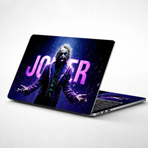 Vibrant Joker In Neon Lights Laptop Skin - View 1