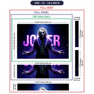 Vibrant Joker In Neon Lights Laptop Skin - View 8
