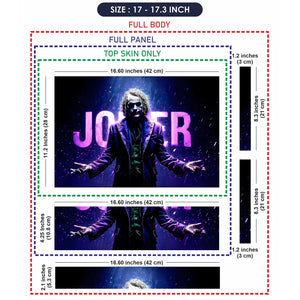 Vibrant Joker In Neon Lights Laptop Skin - View 9