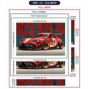 Vibrant Racing Car In Urban Setting Laptop Skin - View 6
