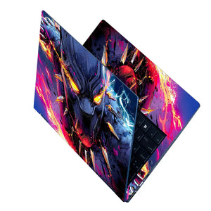 Vibrant Superhero Action In Motion Laptop Skin - View 2