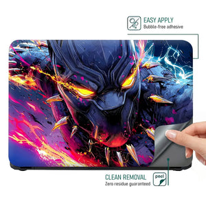 Vibrant Superhero Action In Motion Laptop Skin - View 4