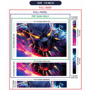 Vibrant Superhero Action In Motion Laptop Skin - View 7