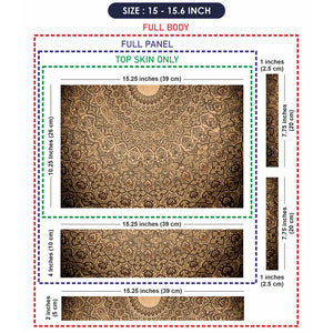 Vintage Beige Mandala - Metallic and Textured Finish Laptop Skin - View 8
