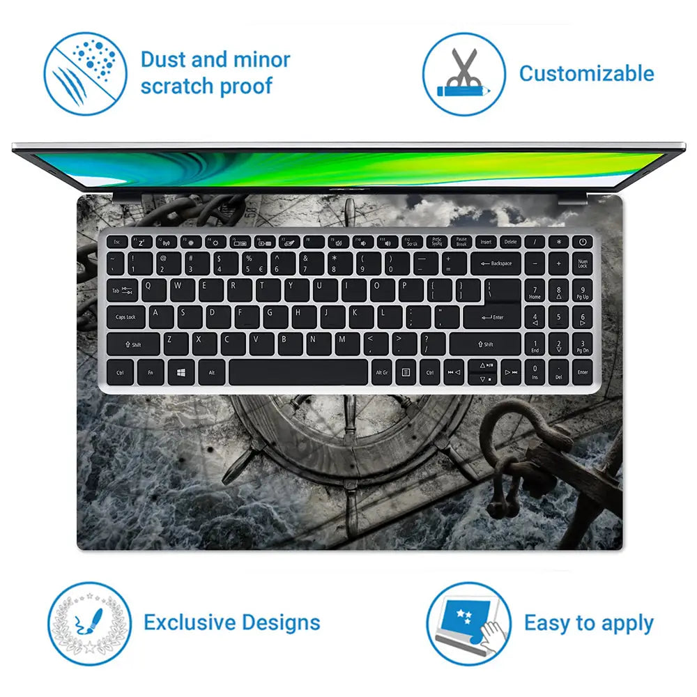 Vintage Navigation Laptop Skin - View 5