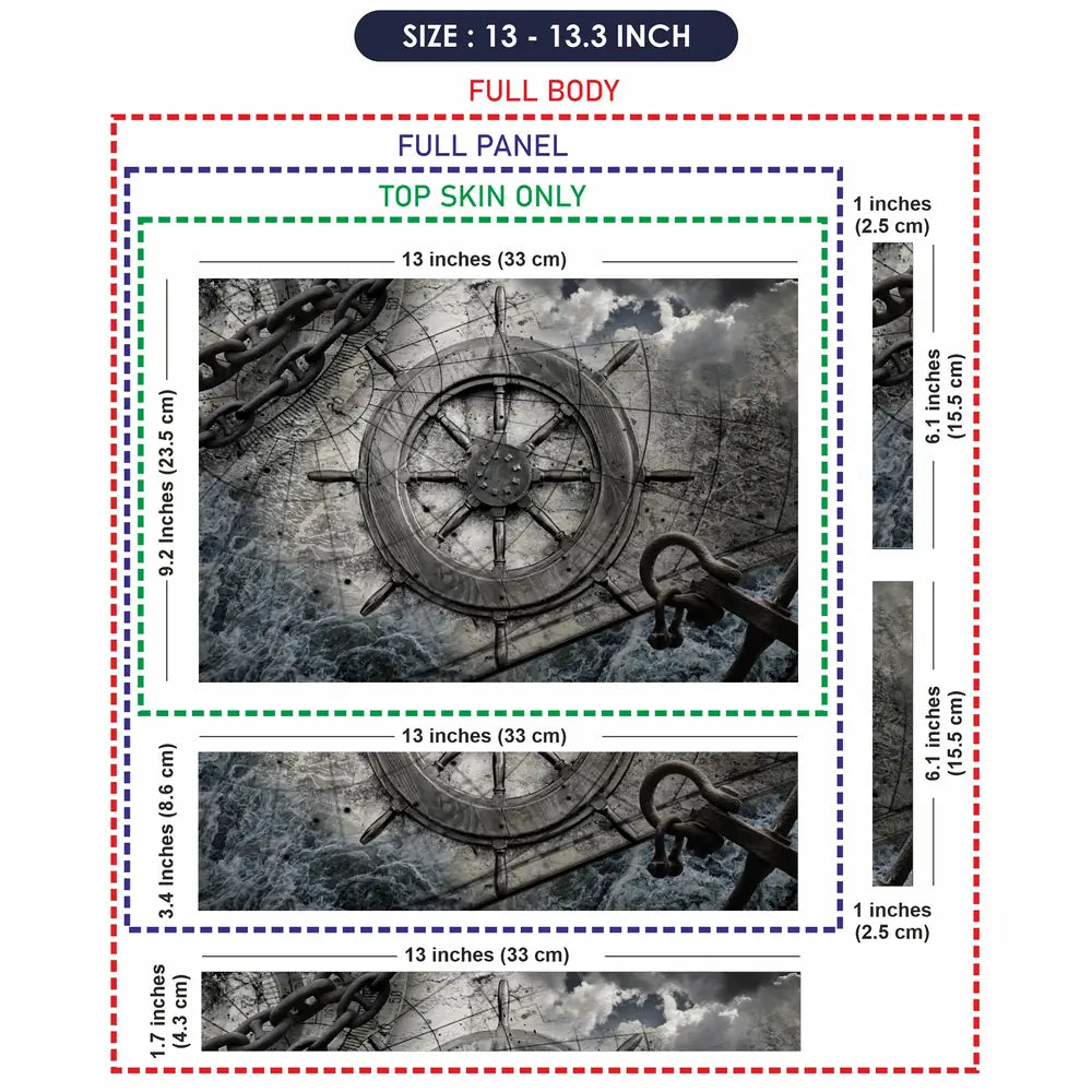 Vintage Navigation Laptop Skin - View 6