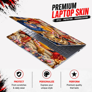Vishnu and Lakshmi in Cosmic Splendor Laptop Skin - View 3