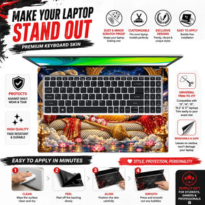 Vishnu and Lakshmi in Cosmic Splendor Laptop Skin - View 5