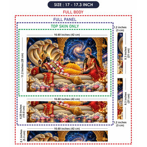 Vishnu and Lakshmi in Cosmic Splendor Laptop Skin - View 9