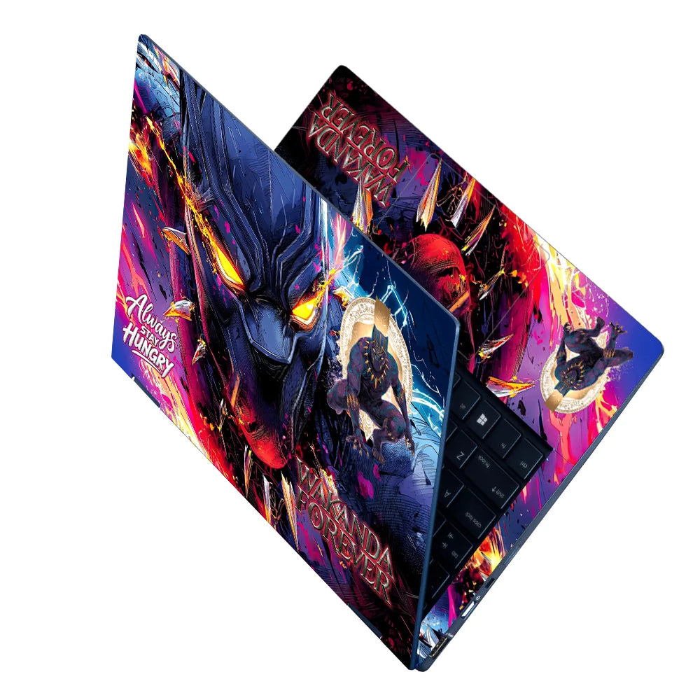 Wakanda Forever Mask Closeup Laptop Skin - View 2