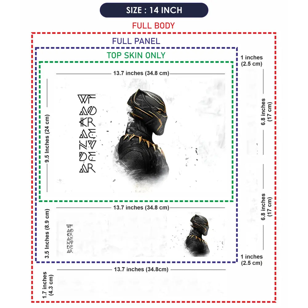 Wakanda Forever Shadow Panther Elite Laptop Skin - View 7