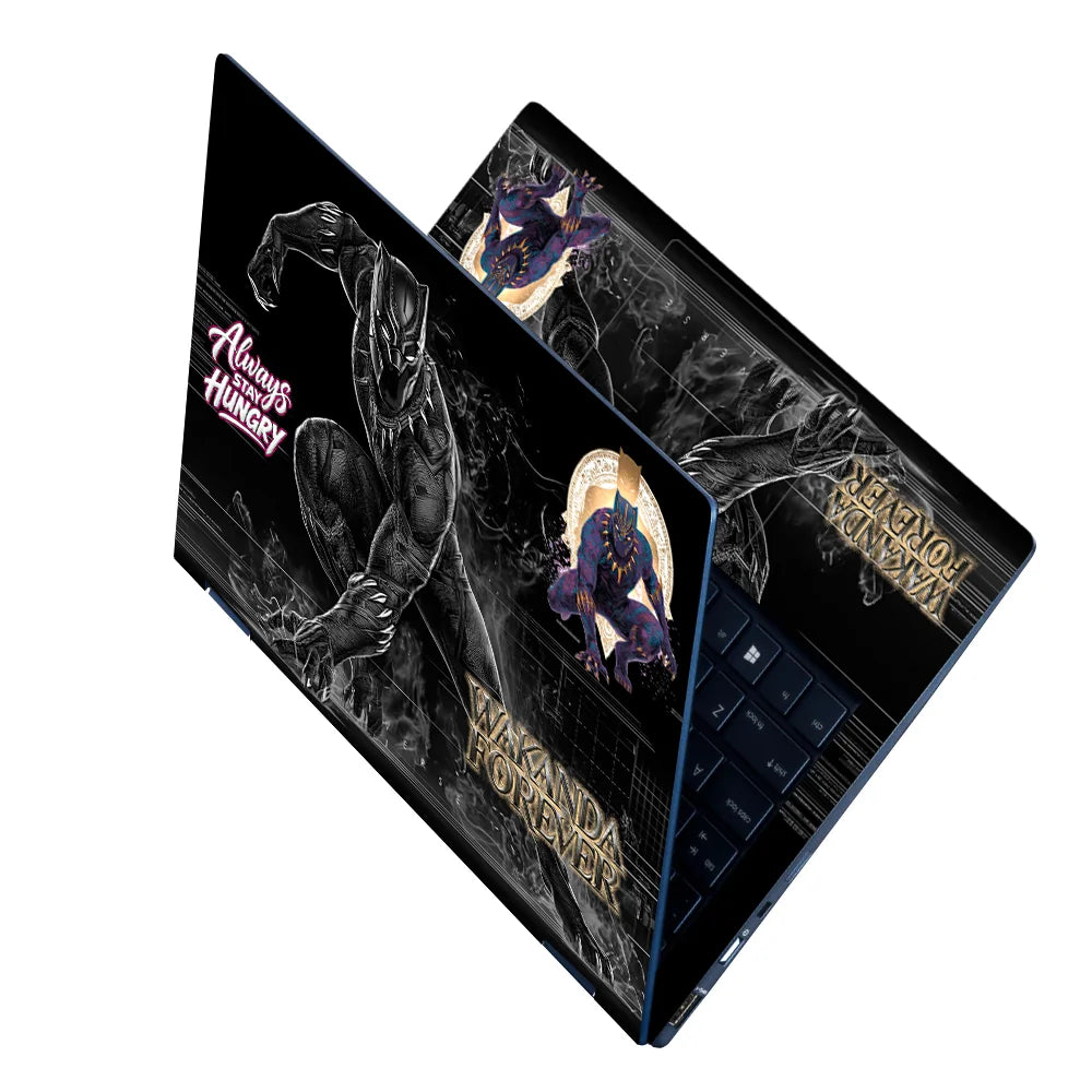 Wakanda Forever Smoke Mono Laptop Skin - View 2