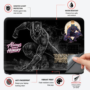 Wakanda Forever Smoke Mono Laptop Skin - View 4