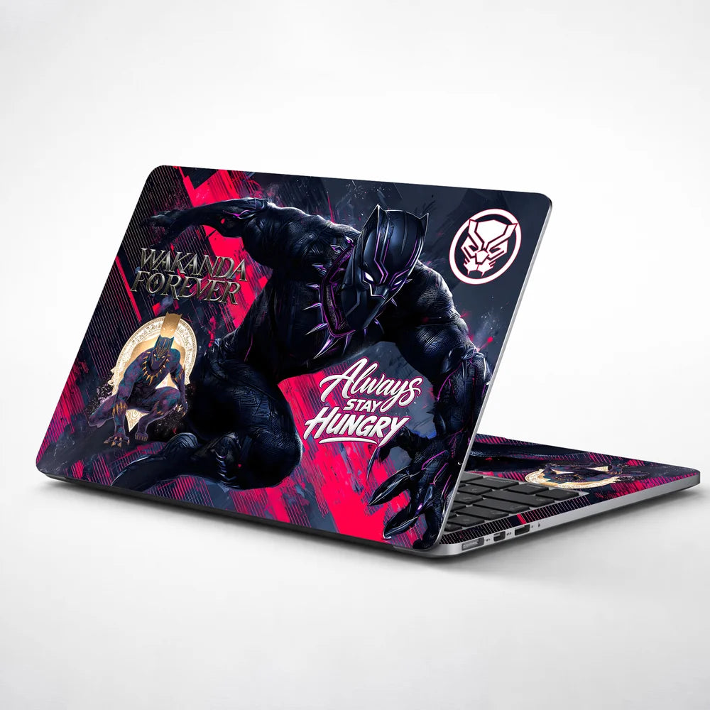 Wakanda Forever Stay Hungry Laptop Skin - View 1