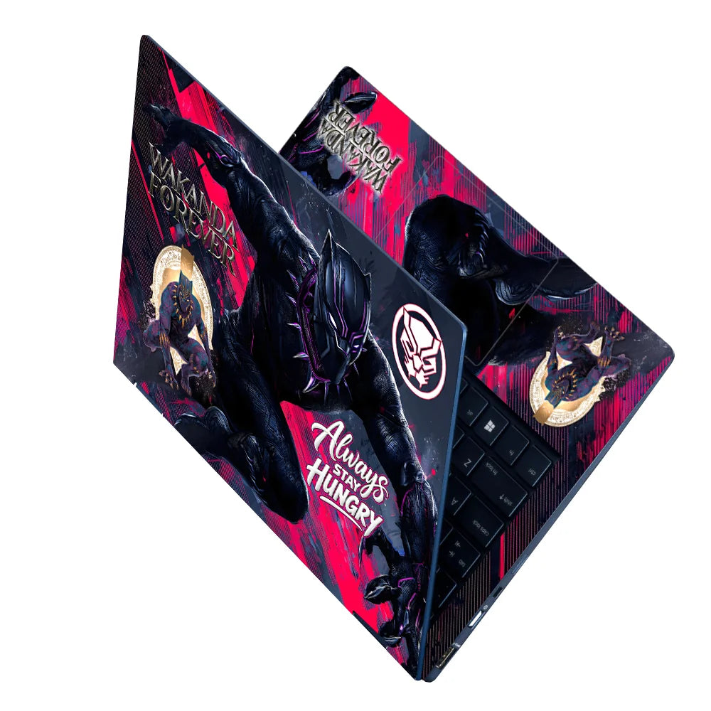 Wakanda Forever Stay Hungry Laptop Skin - View 2