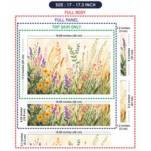 Watercolor Wildflower Meadow Laptop Skin - View 9