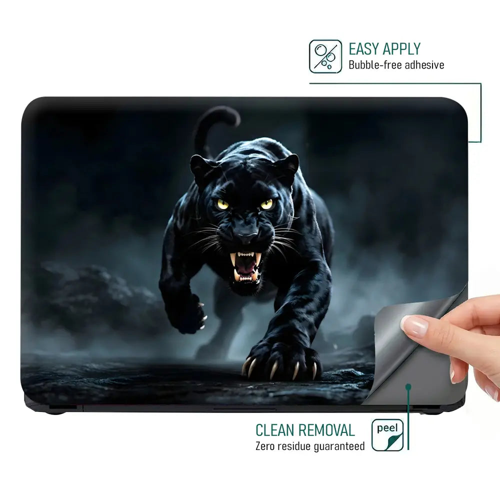Wildlife Black Panther Dark Charge Laptop Skin - View 4