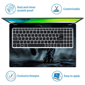 Wildlife Black Panther Dark Charge Laptop Skin - View 5